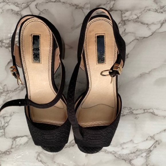 Topshop Platforms Sandals Size 38 Black - Picture 3 of 6